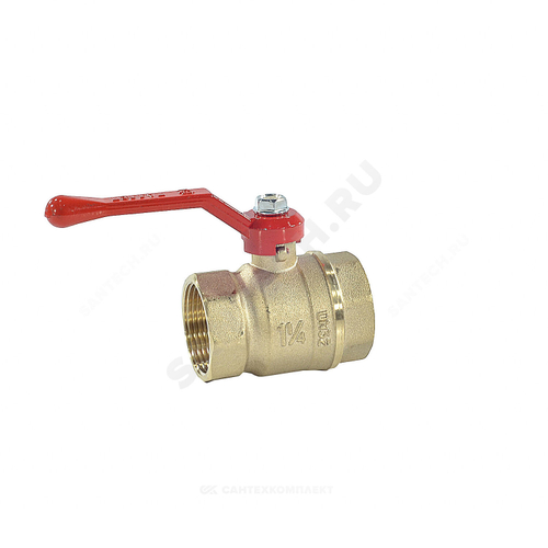 Кран шаровой латунь Стандарт 220 аналог 11б27п1 Ду 32 Ру16 ВР полнопроходной рычаг ГАЛЛОП 103172