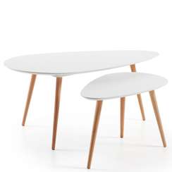 Комплект из 2 столиков Brick, белый