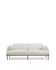 3-местный диван Aurum цвета экрю с откидывающимся подголовником