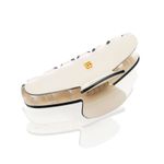 Balmain Hair Couture Заколка-краб бело-черная размер L Cellulose Acetate Pince a Cheveux Large White/Black