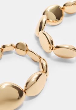 STRADIVARIUS Набор из 2 объемных браслетов, золотой