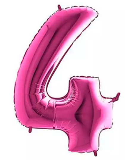 Цифра "4" Розовый