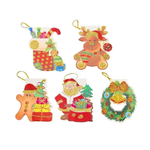 Открытка новогодняя Basir, серия "Новогодние", с блёстками, 8.2*7 см, 160 шт