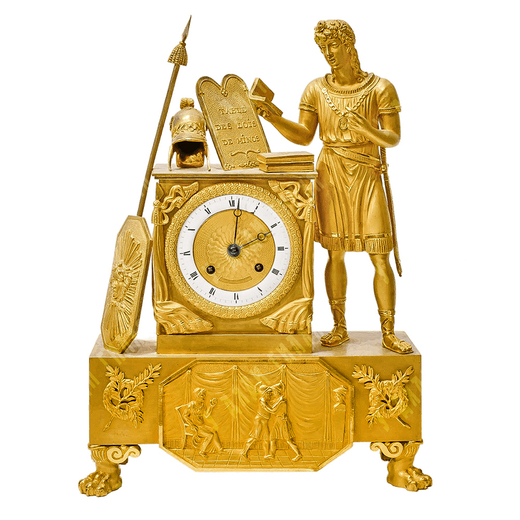 Каминные часы «Чтение Александра Македонского».  Франция. 2-я пол. XVIII в.