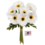 Цветы искусственные «Natur» 33см Герберы 7шт белые