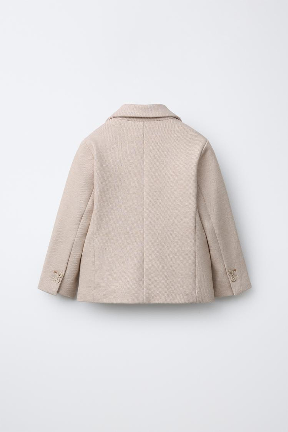 ZARA КОСТЮМНЫЙ БЛЕЙЗЕР КОМФОРТНОЙ ПОСАДКИ, СВЕТЛО-БЕЖЕВЫЙ