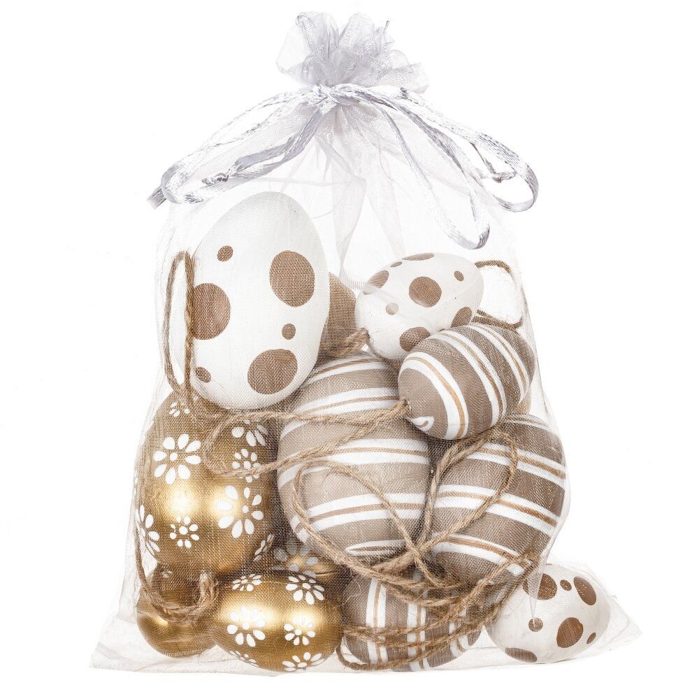 GAEM Набор из 16-ти изделий декоративных подвесных "Яйцо" (4,5*6, 3,5*5,5, 3*4), L14 W5,5 H15 см