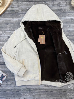 Куртка с мехом Loro Piana со вставками кожи крокодила