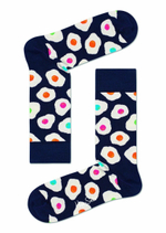 Черные носки Eggs Sunny Side Up Sock с разноцветной яичницей (Размер: 29) (Цвет: черный)