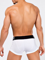 Мужские боксеры с широкой модной брендированной резинкой (Размер: XXL) (Цвет: белый)