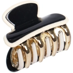 Заколка - краб для волос «AKS-EMPIRE», цвет черный, 4*3см