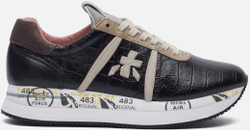 Premiata Conny 5327 черные с коричневым кожаные