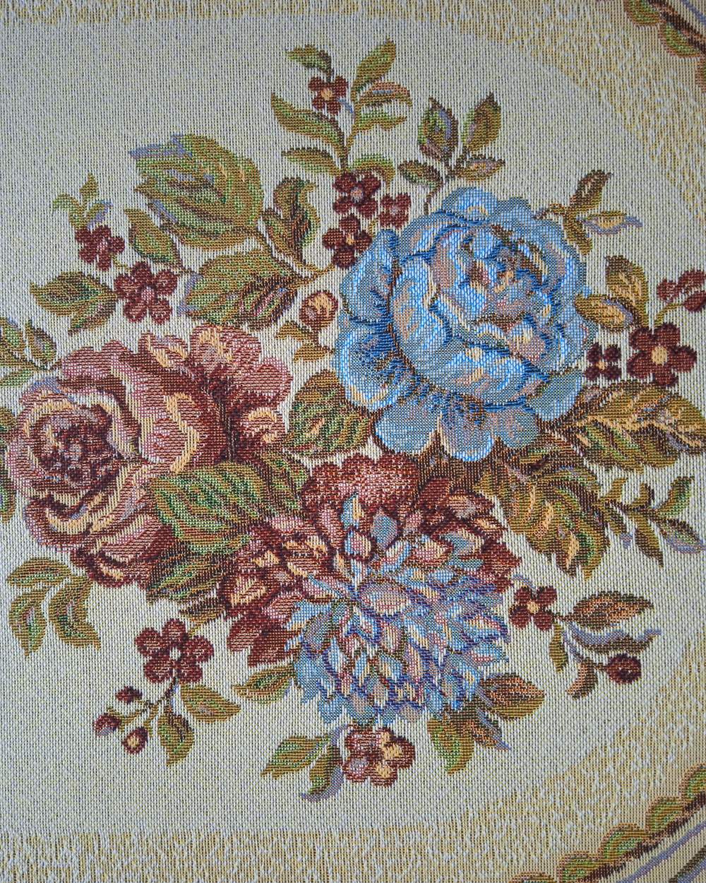 Декоративная гобеленовая салфетка Букет двойной 50х80