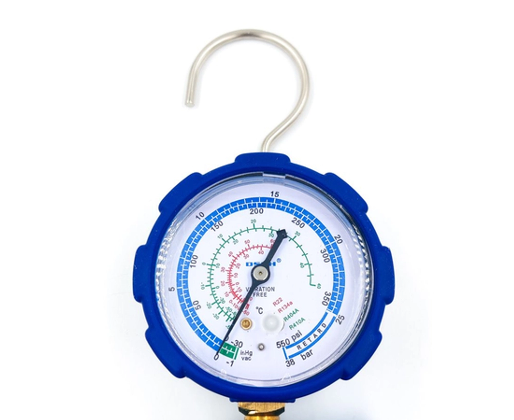 Манометрический коллектор DSZH WK-468GL со смотровым стеклом (R22/134/404/410; 1 вентильный, с манов