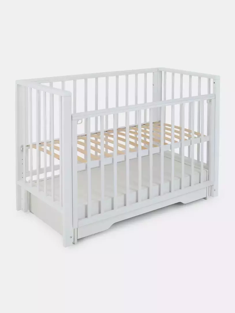 Кровать детская 120*60 RANT "BERGEN" (арт.769) пп маят/ящ Cloud White (2 кор)