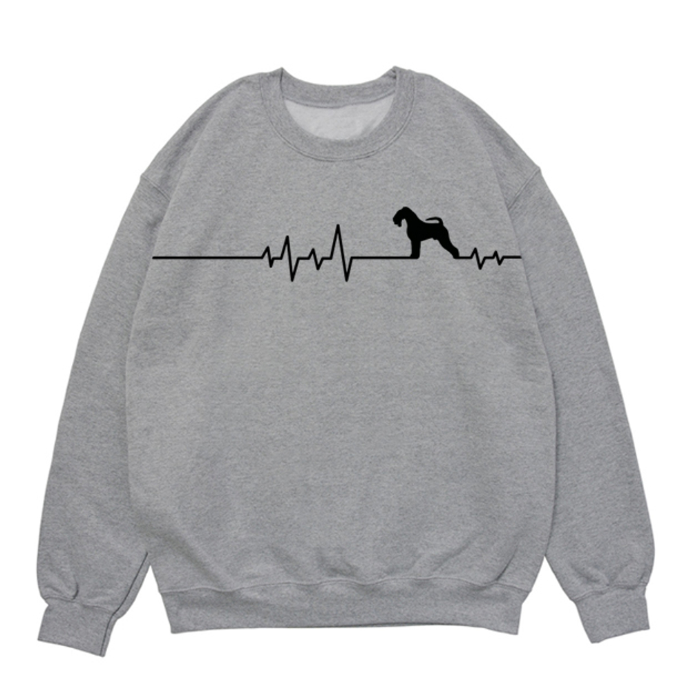 Свитшот "Керри Блю терьер - сердечный ритм"
