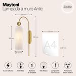 Настенный светильник (бра) Maytoni MOD302WL-01GR