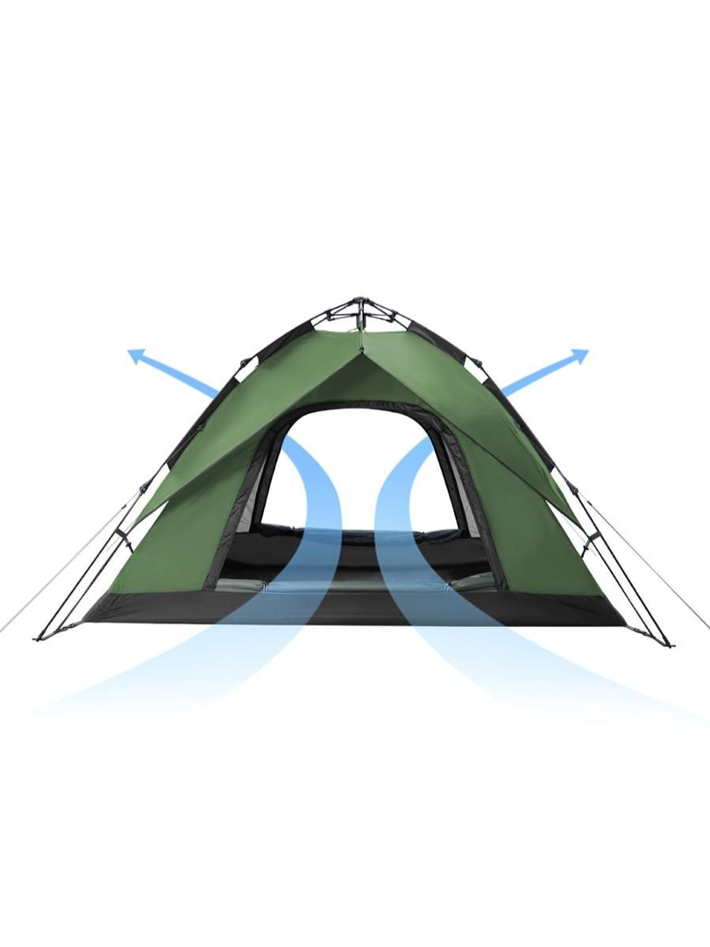 Палатка Naturehike автоматическая NH21ZP008, трехместная, зеленая, 6976023922336