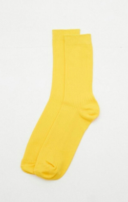 Носки из хлопка жёлтого цвета