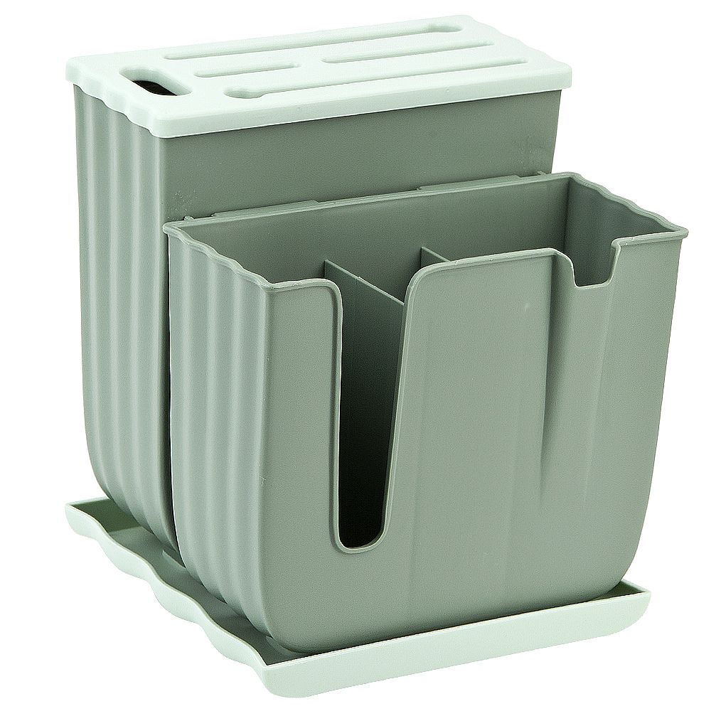 Подставка (сушилка) для ножей, столовых приборов и кухонных принадлежностей 16,5*15*19см. (3вида)