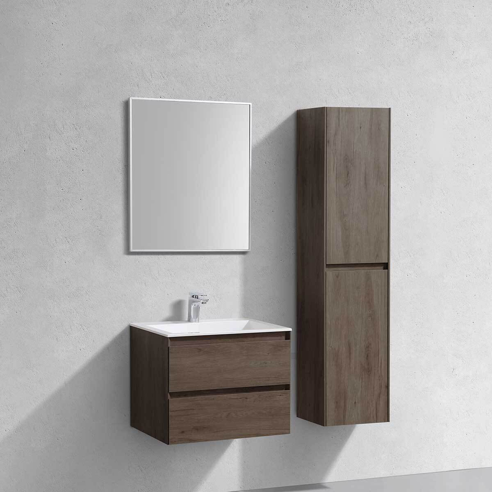 Тумба под раковину Vincea Luka 600 подвесная, 2 выкатных ящика soft-close, R.Oak