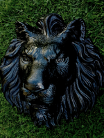 Кованый элемент Лев литой, черный 45х42 (15 см), вес 7 кг. Ручная работа