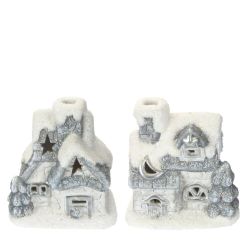 GAEM Фигурка декоративная "Домик" с подсветкой (2xLR44), L7,5 W5 H8,5 см, 2в.