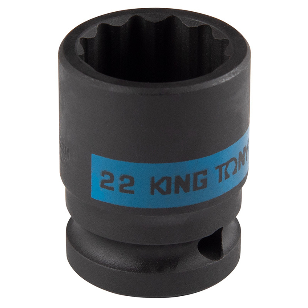 KING TONY (453022M) Головка торцевая ударная двенадцатигранная 1/2", 22 мм