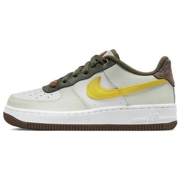 Nike Air FORCE 1 Детские Скейтбординги Низкие Кроссовки Горчично-желтые Унисекс