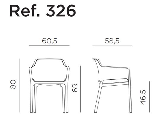Стул Net пластиковый цвет тортора Nardi Италия