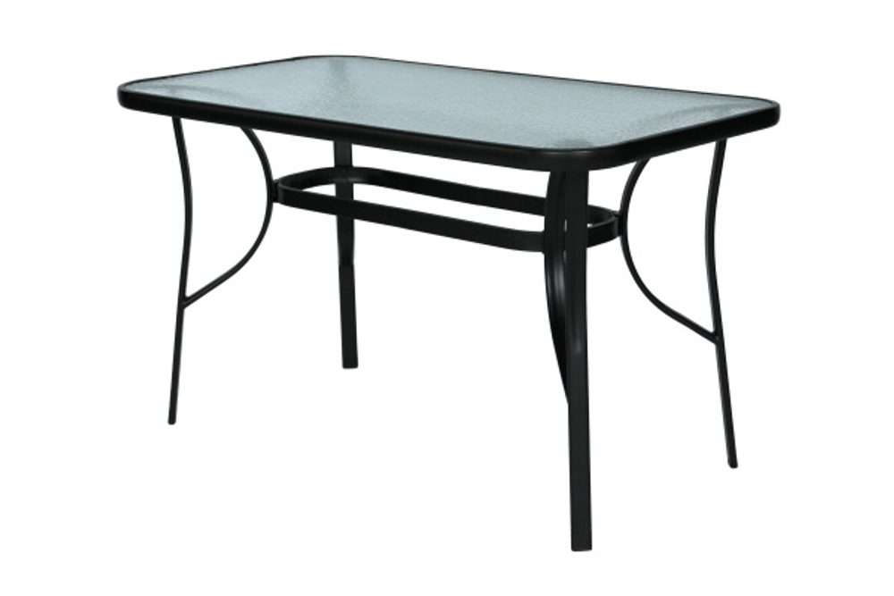 Стол прямоугольный  арт.SC-090 70х120см (каркас черный, столешница стекло) "Garden story"