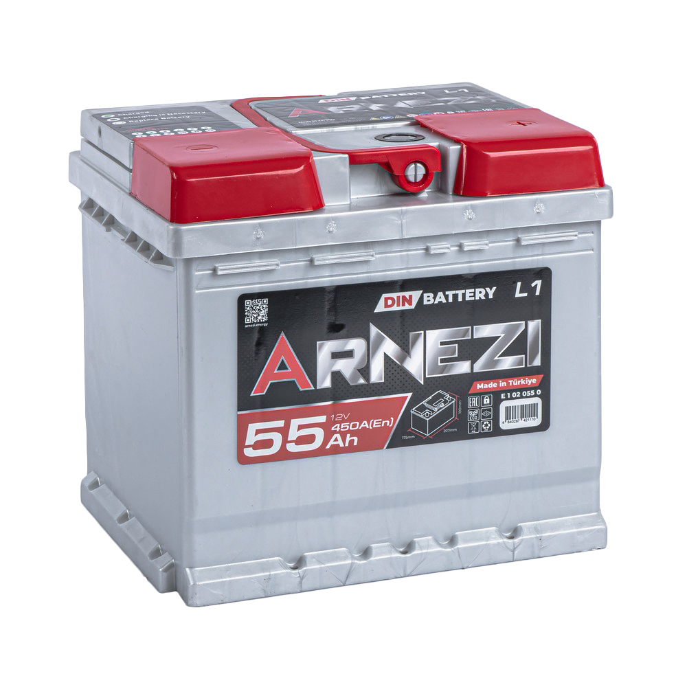 Аккумулятор ARNEZI DIN SMF 55 А/ч обратный R+ 207x175x190 L1 EN 450 А