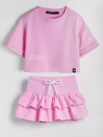 Костюм для девочки летний футболка и юбка шорты