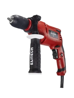 Дрель ударная сетевая Elitech ДУ 085РЭ, 850 Вт, 50 Нм, 3 000 об/мин, 48 000 уд/мин, ключевой патрон, реверс