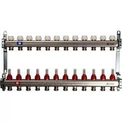 Коллектор STOUT 12 расходомеры нержавеющая сталь 29857