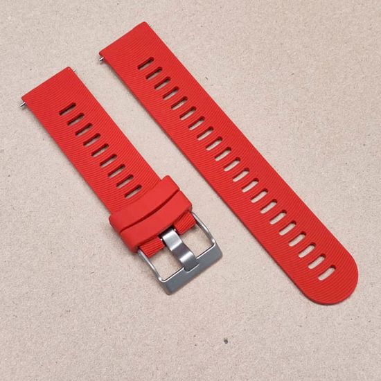Ремешок Premium 20 мм силиконовый для Garmin Forerunner 55/245/645, Venu, Venu Sq, Venu 2 Plus, Vivoactive 3, Vivomove быстросъемный (Красный)