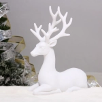 Фигурка новогодняя «Северный олень» 19.5*8*25 см, Белый