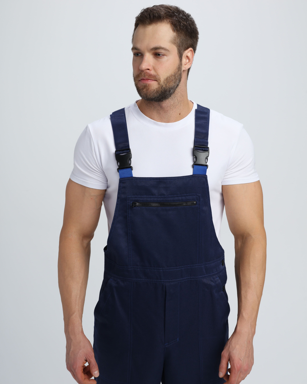 Костюм Нейч-2 СОП с капюшоном (тк.Смесовая,210) п/к, т.синий/васильковый