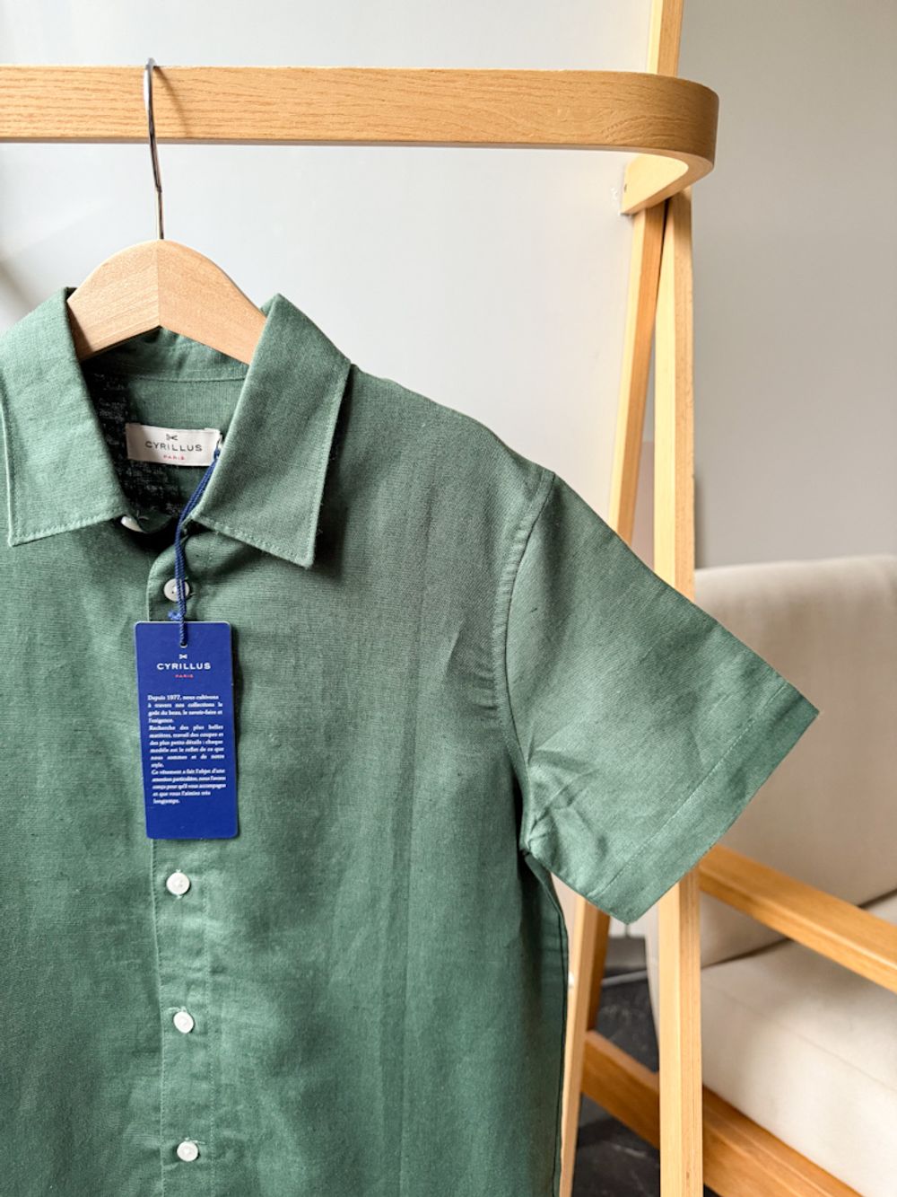 Новая рубашка из хлопка и льна Cyrillus, 140