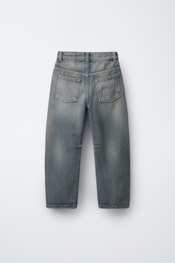 ZARA ДЖИНСЫ RELAXED BALLOON, СИНИЙ