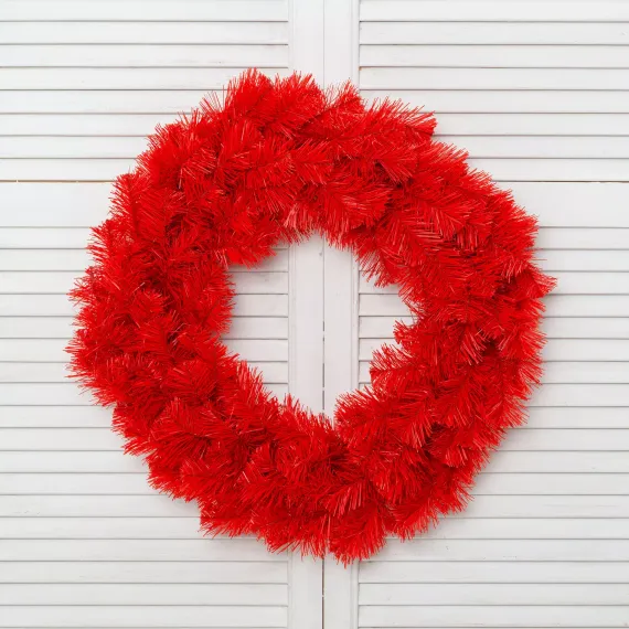 Хвойный венок Огненный 40 см., ЕлкиТорг (52047)