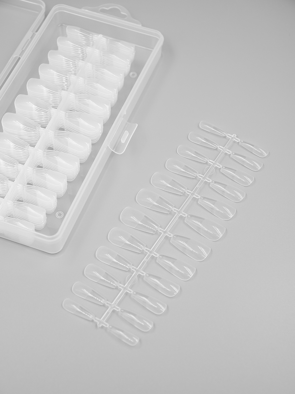 Типсы гелевые для наращивания Усеченный квадрат (240шт)