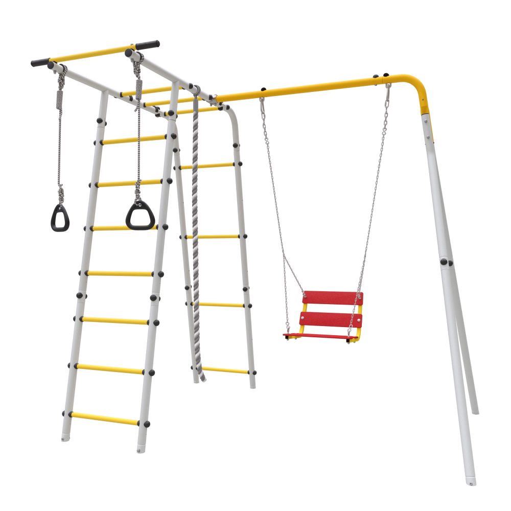 ROMANA Полянка (желтый/серый) (с цепными качелями)