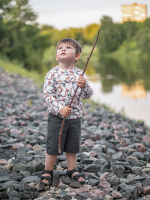 Шорты удлиненные Mjölk Карамельный/Графитовый серый, сет 2 шт., уценка