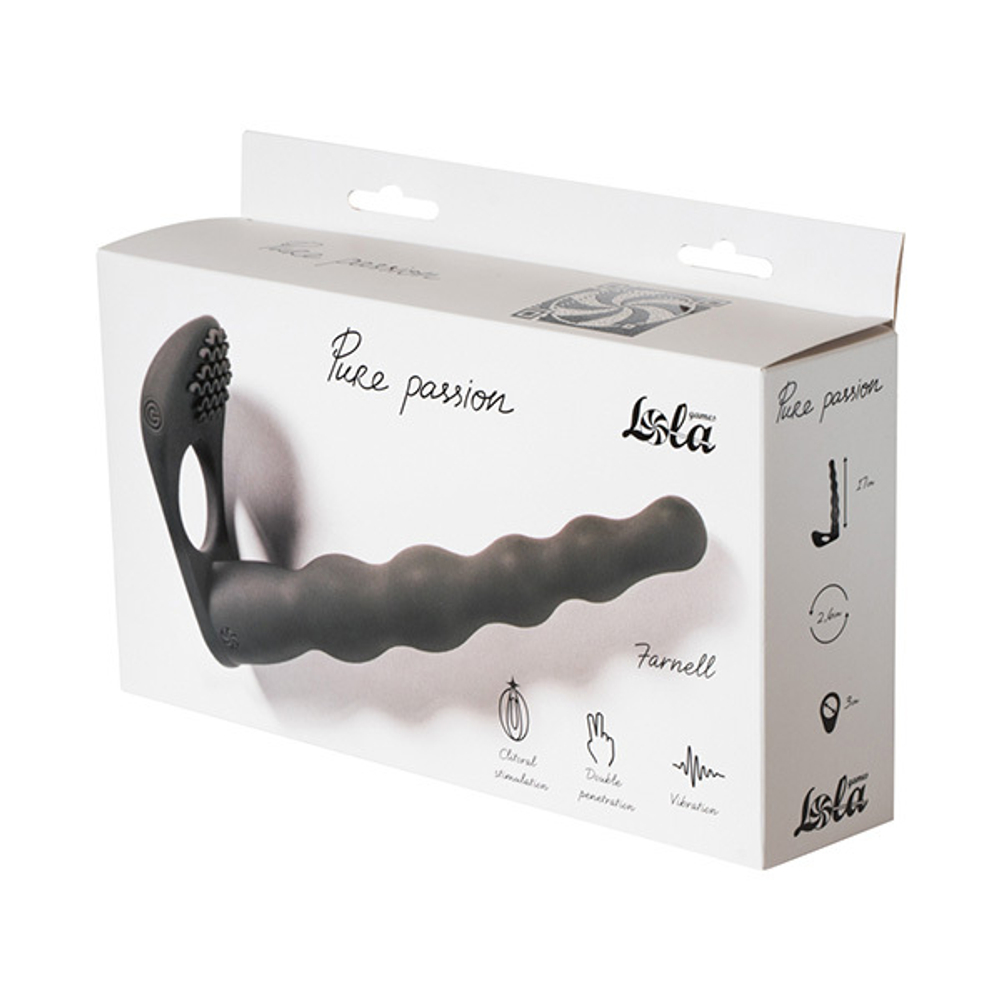 Вибронасадка для двойного проникновения Lola Games Pure Passion Farnell Black 1203-01lola