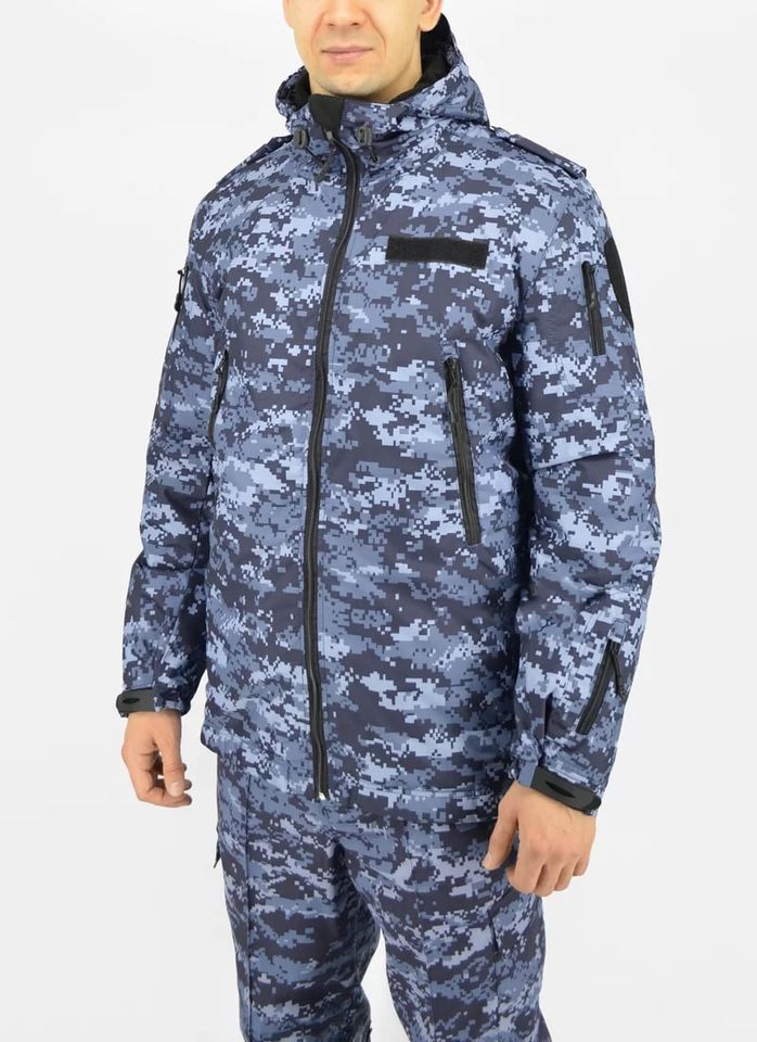 Куртка Росгвардия демисезонная удлиненная (мембрана, синяя точка)