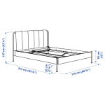 Каркас кровати с мягкой обивкой - IKEA TÄLLÅSEN/TALLASEN, 200х160 см, светло-зеленый, ТЭЛЛАСОН ИКЕА