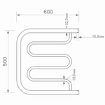 Полотенцесушитель MIXLINE SIMPLE PM1 50х60 1''