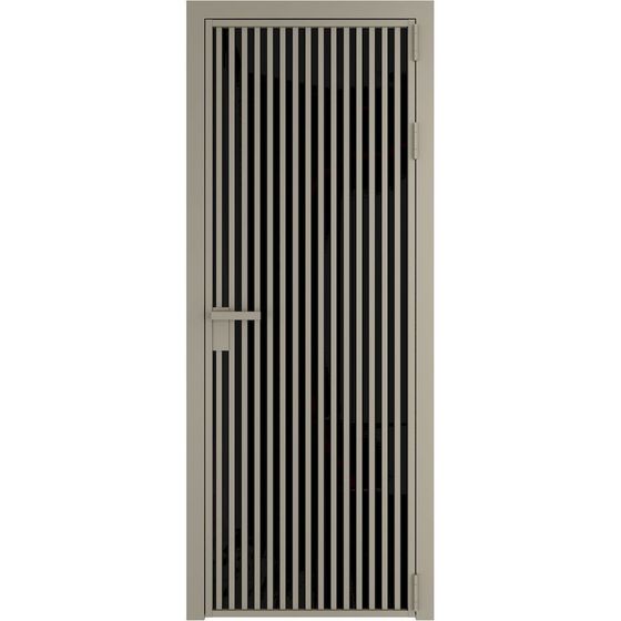 Алюминиевая дверь 11AG никель матовый остеклённая