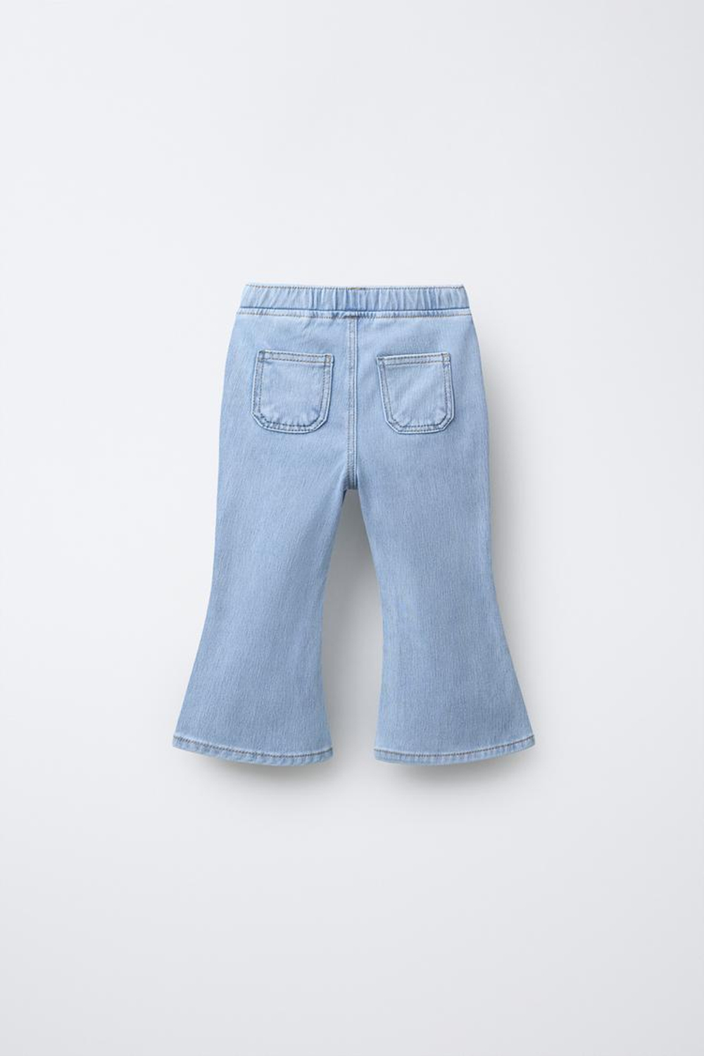 ZARA ЛЕГИНСЫ FLARE С ЭФФЕКТОМ ДЕНИМА, ГОЛУБОЙ